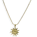 Radiant Sun Pendant Necklace & Matching Drop Earrings