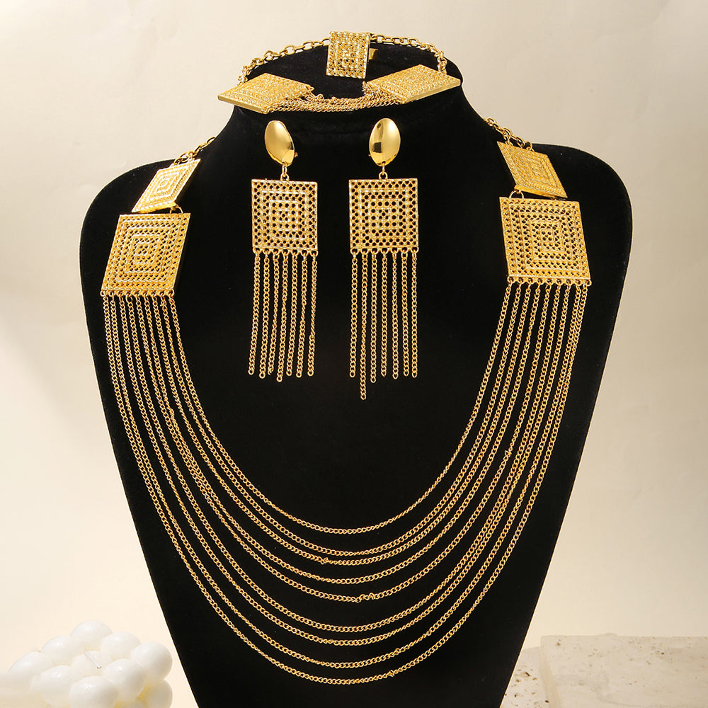 Tassel  Multi-layered Jewelry Set