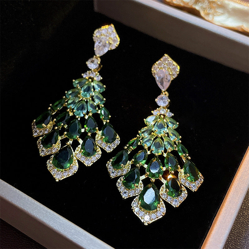 Vintage Fashion Crystal Chandelier Earrings