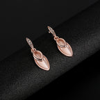Rose Gold Teardrop Jewelry Set with Crystal Accents