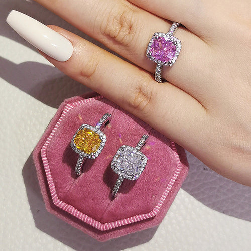 Blush Halo Engagement Ring Collection – Cushion, Pear & Heart Cuts