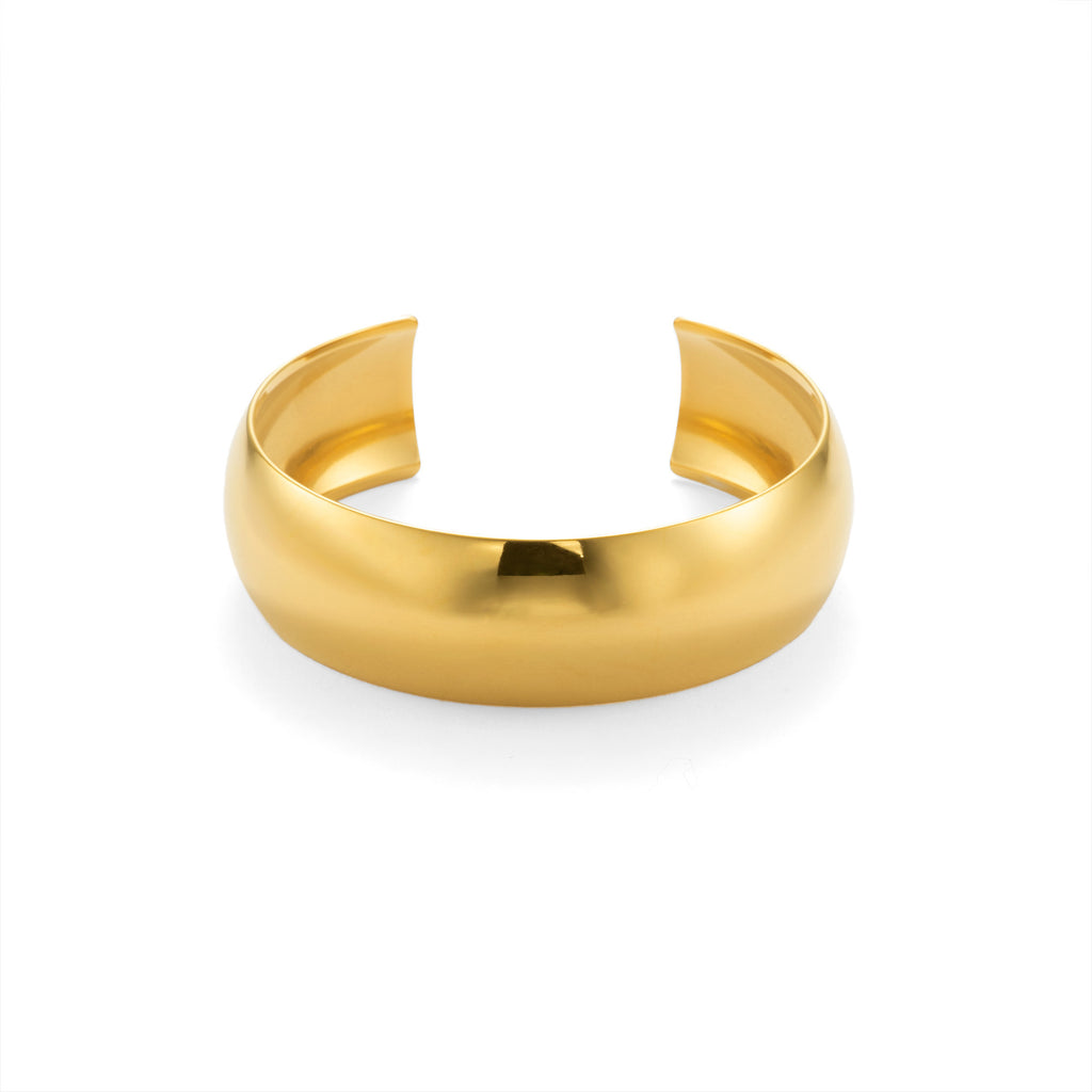 Wide Open Cuff Bracelet with Smooth Contoured Form