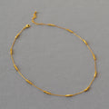 Krystal Crafts Minimal Gold Beaded Chain Necklace