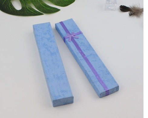 Rectangular Necklace Jewelry Box with Ribbon