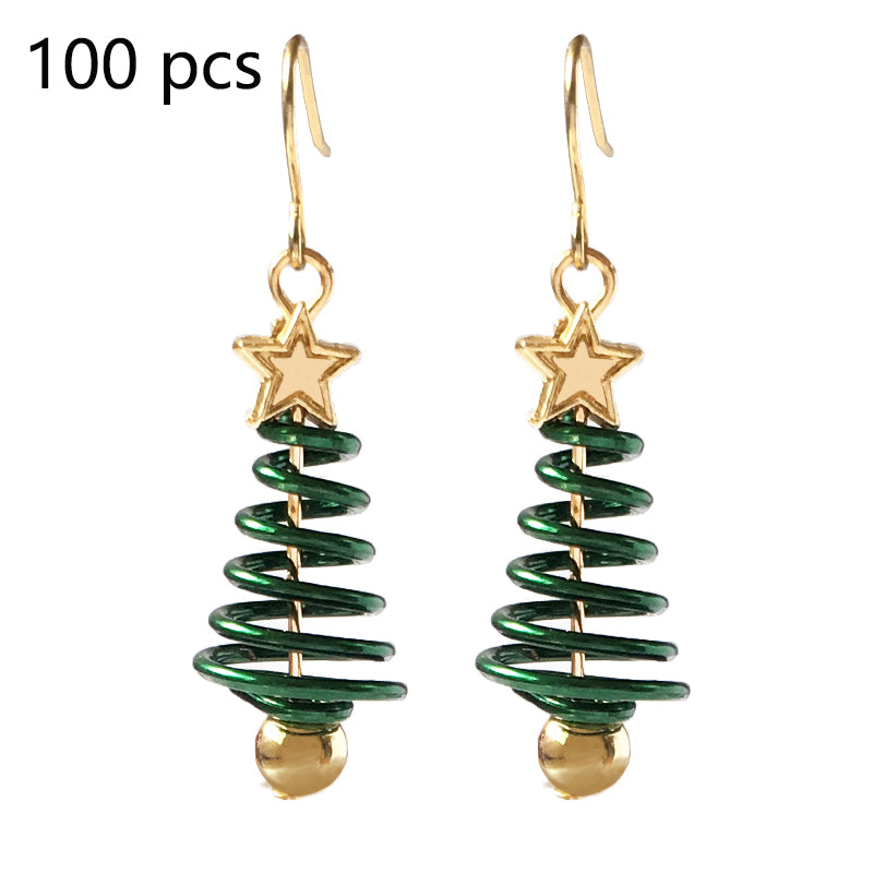 Festive Christmas Tree DIY Earrings with Star & Bell Detail