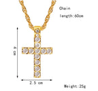 Crystal Cross Pendant Necklace – Elegant Faith-Inspired Chain