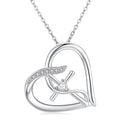 Sterling Silver Heart Cross Necklace