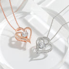 Double Heart Crystal Necklace