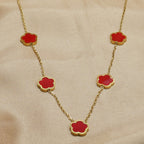 Delicate Clover Charm Necklace with Elegant Chain