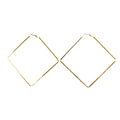 Bold Geometric Square Hoop Earrings – Modern Statement Style