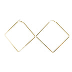 Bold Geometric Square Hoop Earrings – Modern Statement Style