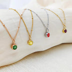 Classic Birthstone Solitaire Necklace