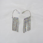 Rhinestone Waterfall Ear Cuff Earrings