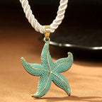 Starfish Pendant Rope Necklace