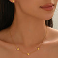 Faceted Disc Necklace & Matching Stud Earrings