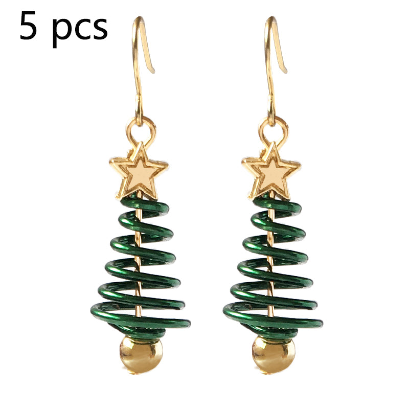 Festive Christmas Tree DIY Earrings with Star & Bell Detail