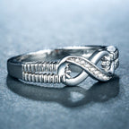 Infinity Knot Pavé Ring in Sterling Silver