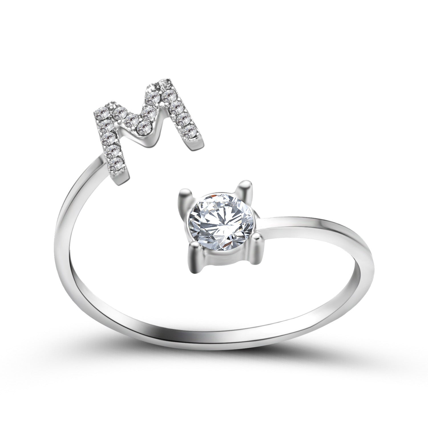 Personalized Diamond Initial Ring