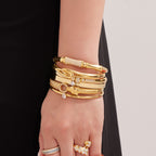 Statement Cuff Bracelet with Sculptural Open-End Design