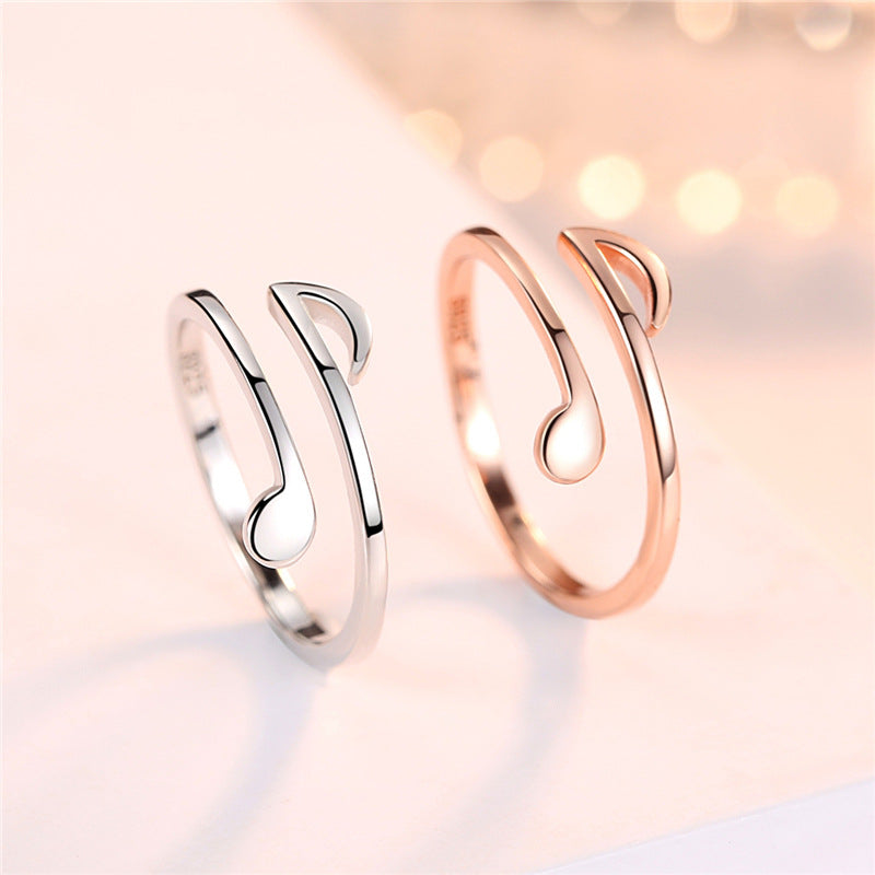 Minimalist Open Wrap Ring – Adjustable Modern Curve Band