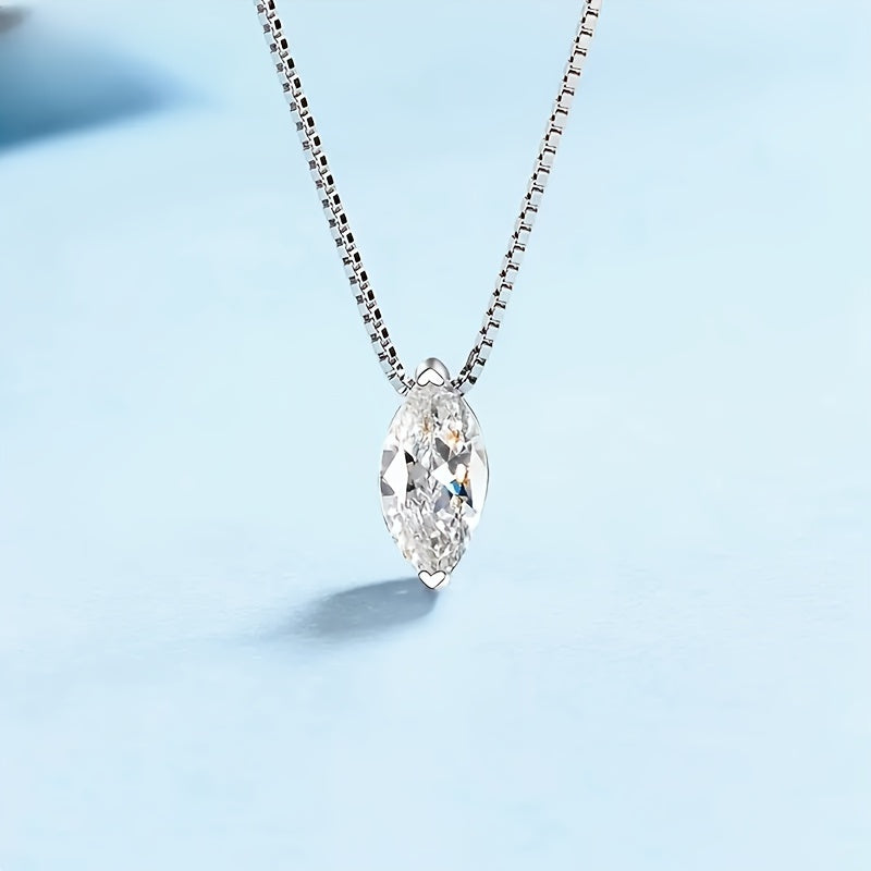 Marquise-Cut Crystal Pendant Necklace