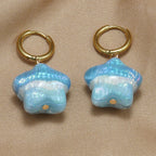 Star Pendant Necklace & Matching Hoop Earrings Set