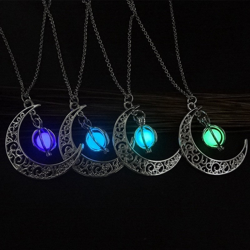 Crescent Moon Glow Pendant