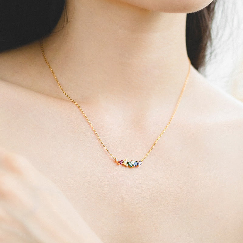 Japanese Light Luxury Rainbow Candy Necklace