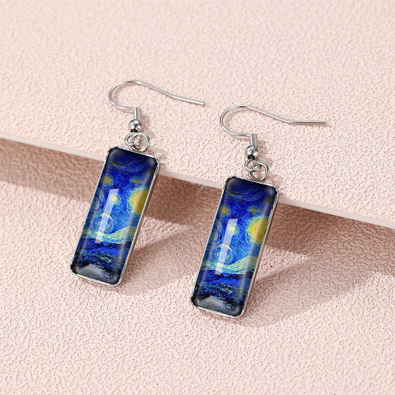 Starry Night Art Drop Earrings