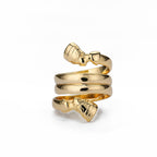 Regal Pharaoh Wrap Ring in Gold or Silver Finish