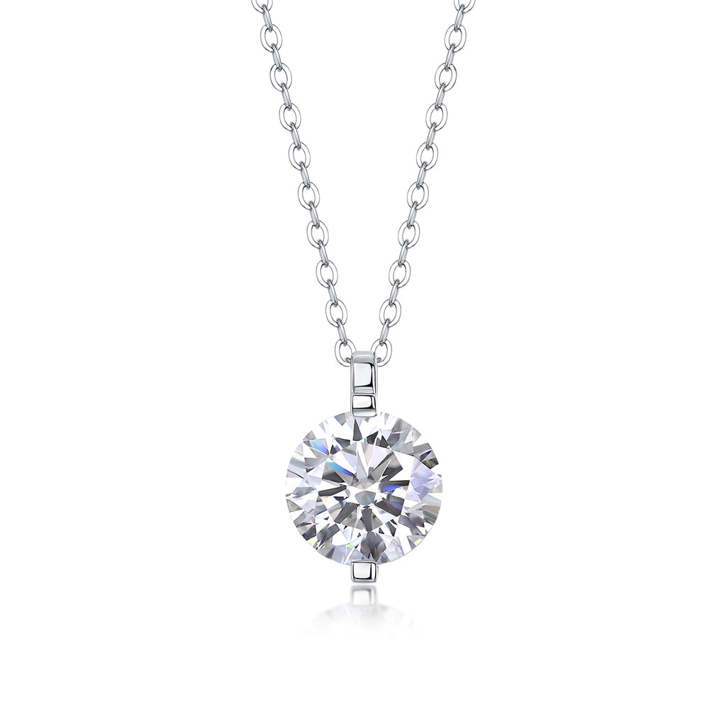 Classic Solitaire Moissanite Pendant Necklace