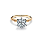 Classic Engagement Ring – Round Cut Diamond-Style Center