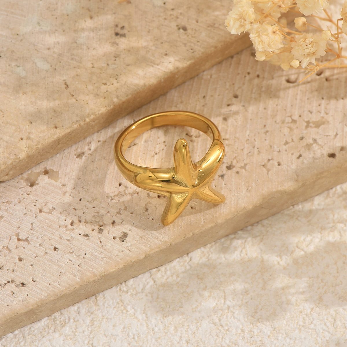 Sculptural Starfish Statement Ring
