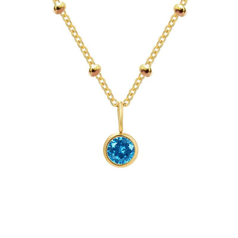 Classic Birthstone Solitaire Necklace