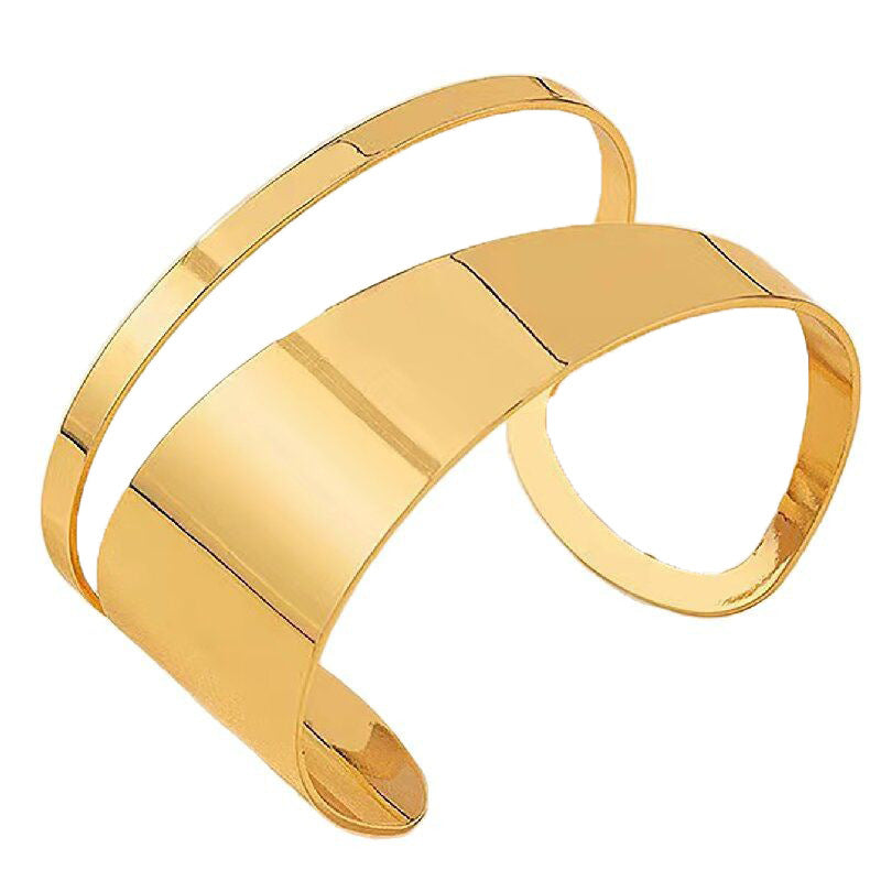 Wide Open Cuff Bracelet with Bold Modern Silhouette