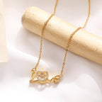 Gold “Love” Heart Pendant Necklace