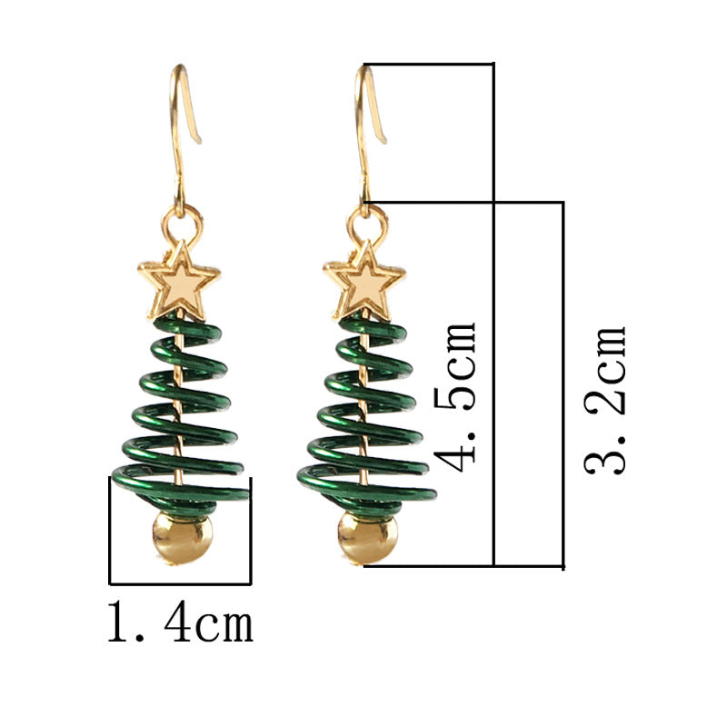 Festive Christmas Tree DIY Earrings with Star & Bell Detail