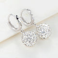 Sparkling Rhinestone Drop Hoop Earrings