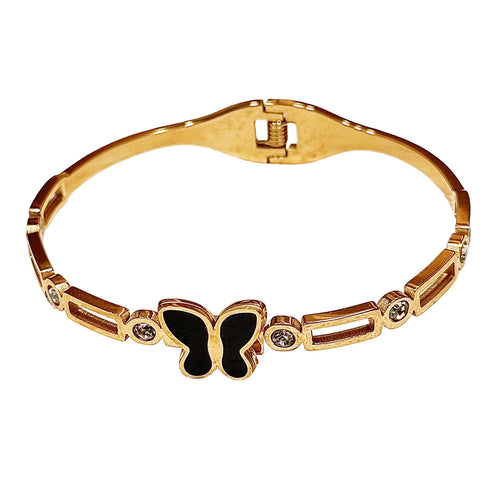 Butterfly Charm Bracelet with Crystal Accents