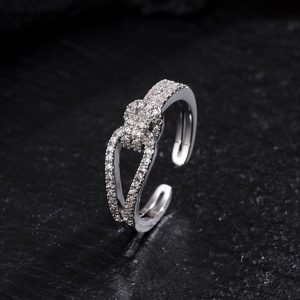 Coordinated Bracelet and Ring Set with Elegant Linked Design