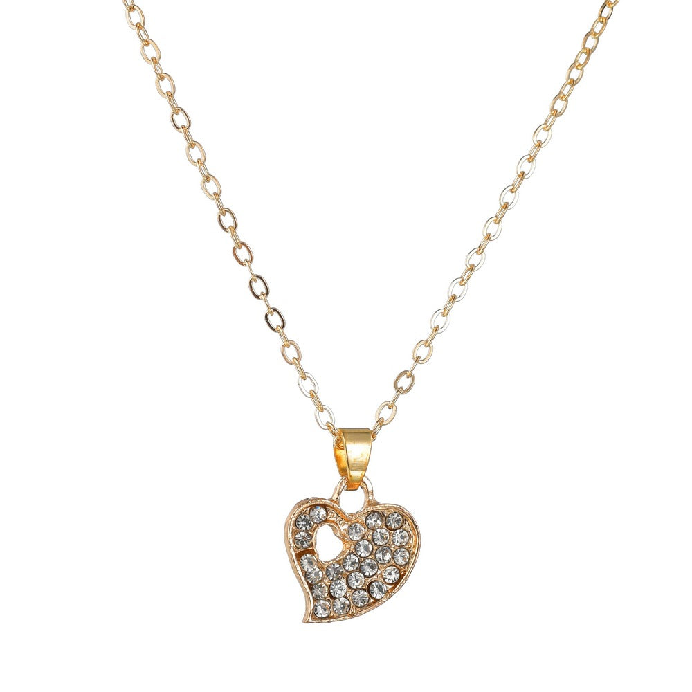 Gold Heart Jewelry Set