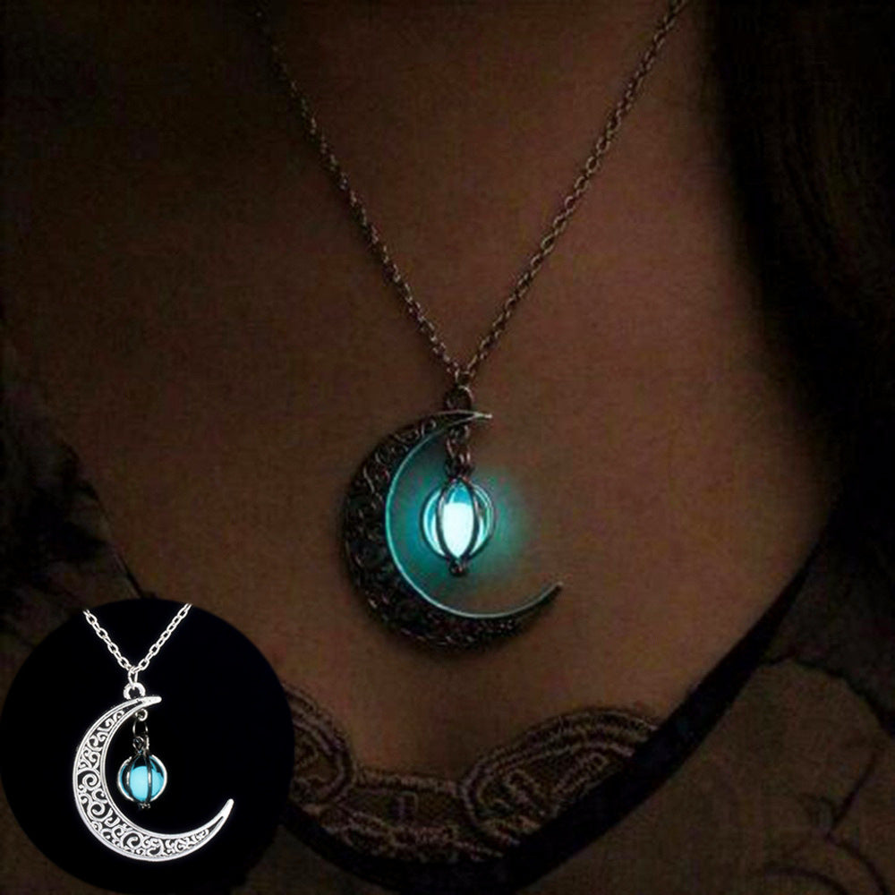 Crescent Moon Glow Pendant
