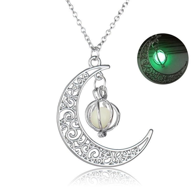 Crescent Moon Glow Pendant