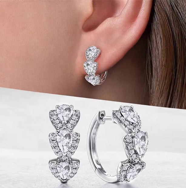 Klein Zirconia Elegant Hoop Earrings