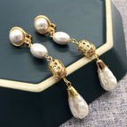 Handmade Baroque Pearl Earrings