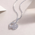 Round Cluster Crystal Pendant Necklace