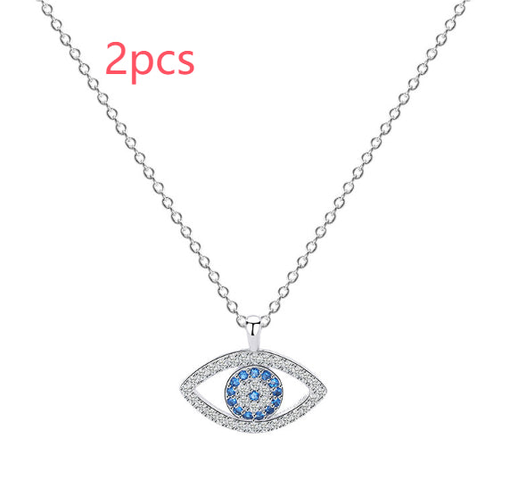 Silver Evil Eye Necklace