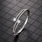 Elegant Dual-Band Bracelet with Refined Crystal Detail