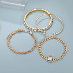 Gold Heart Charm Bracelet