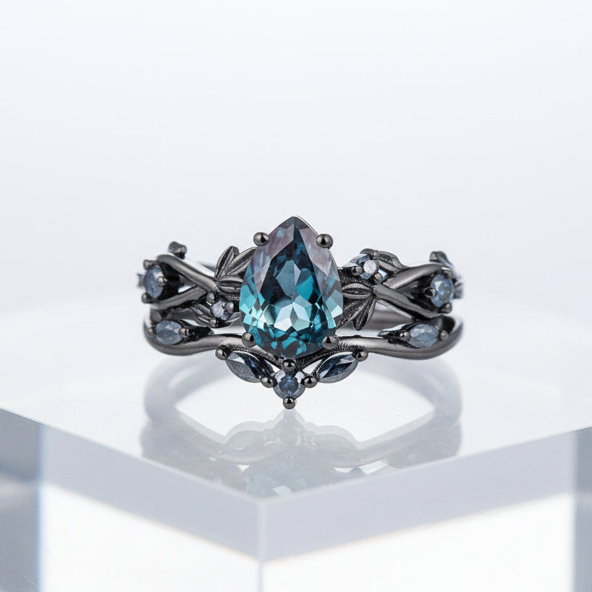 Krystal Crafts Mystic Teardrop Aurora Crystal Ring